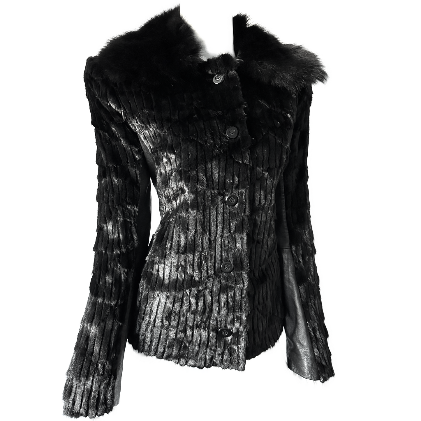 + Real leather and fur coat +