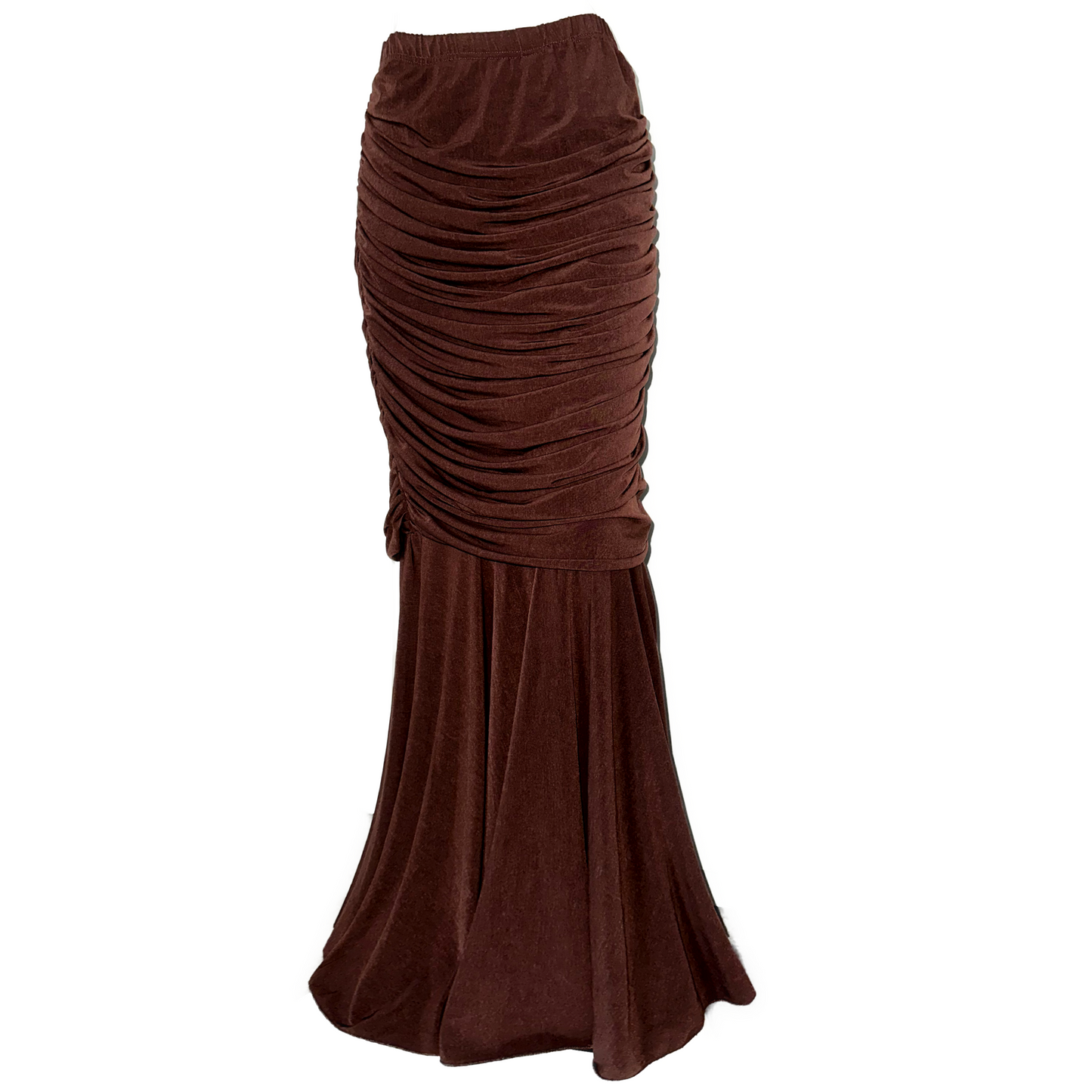 + Long drapery skirt +