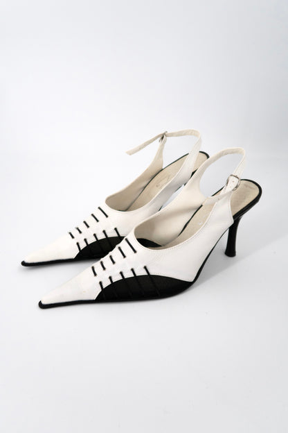+ Sporty pointed heels +
