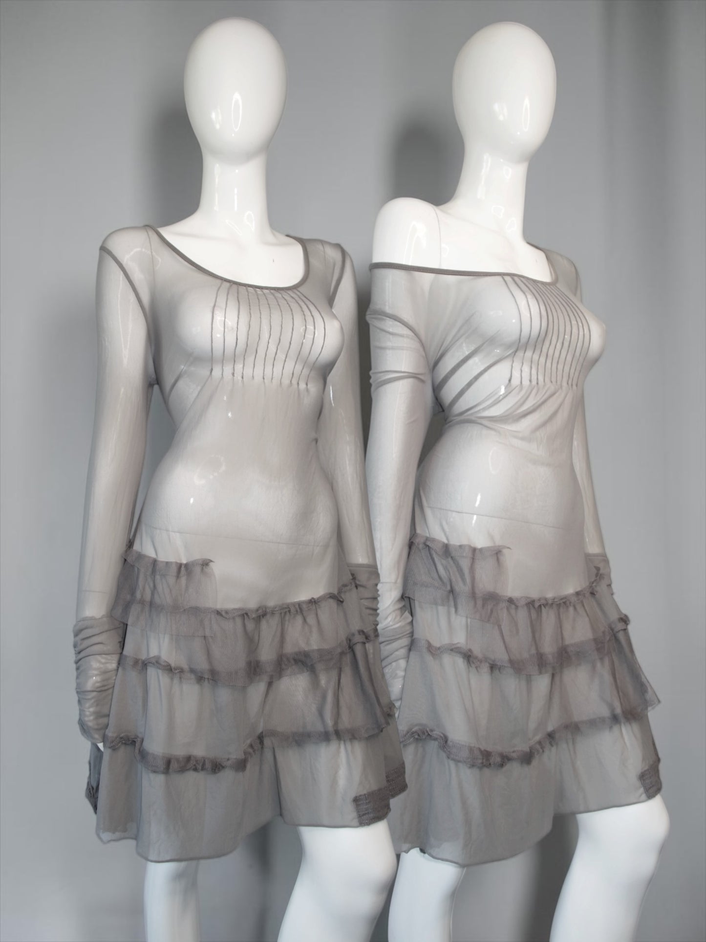 + Mesh Grey dress +
