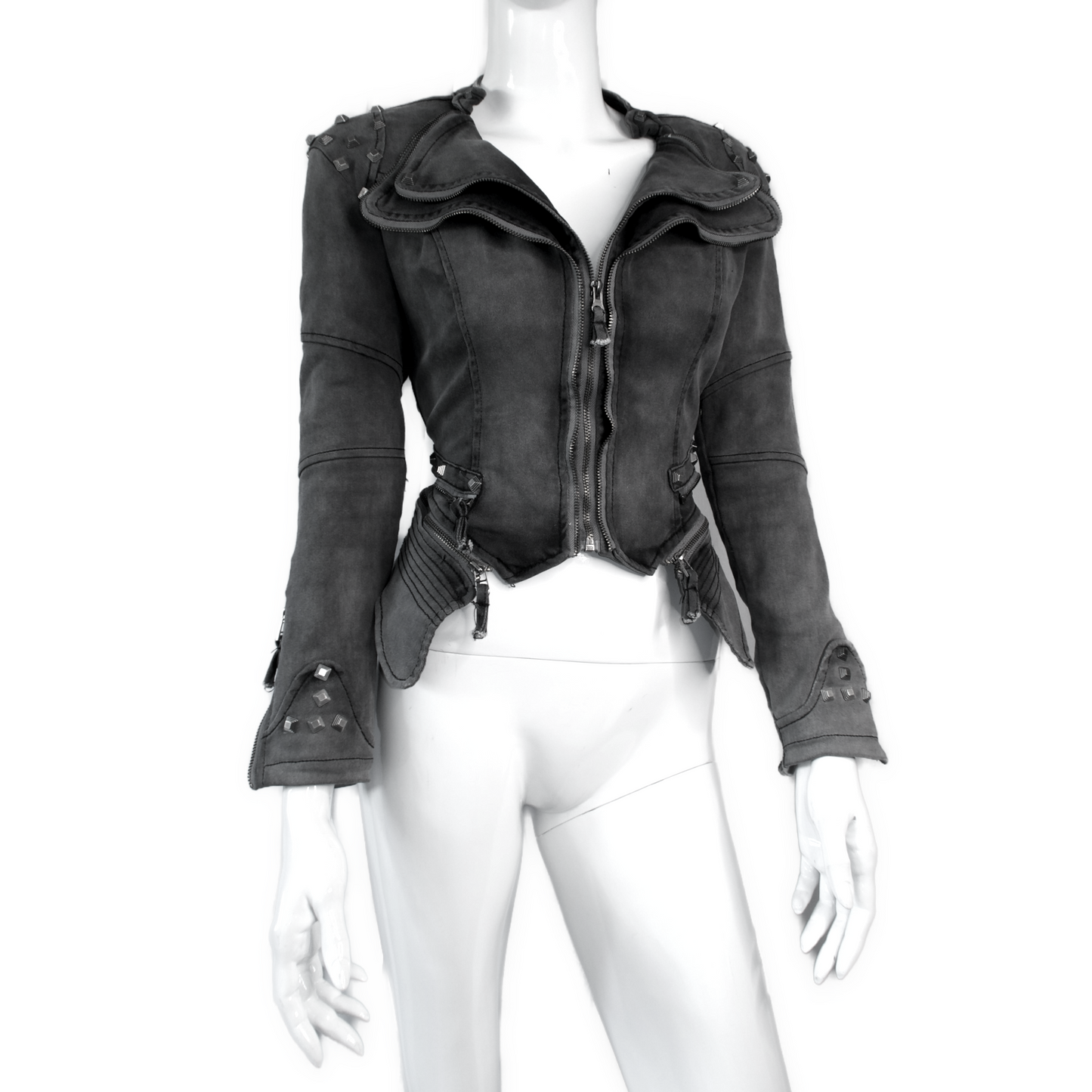 + Grey denim jacket +