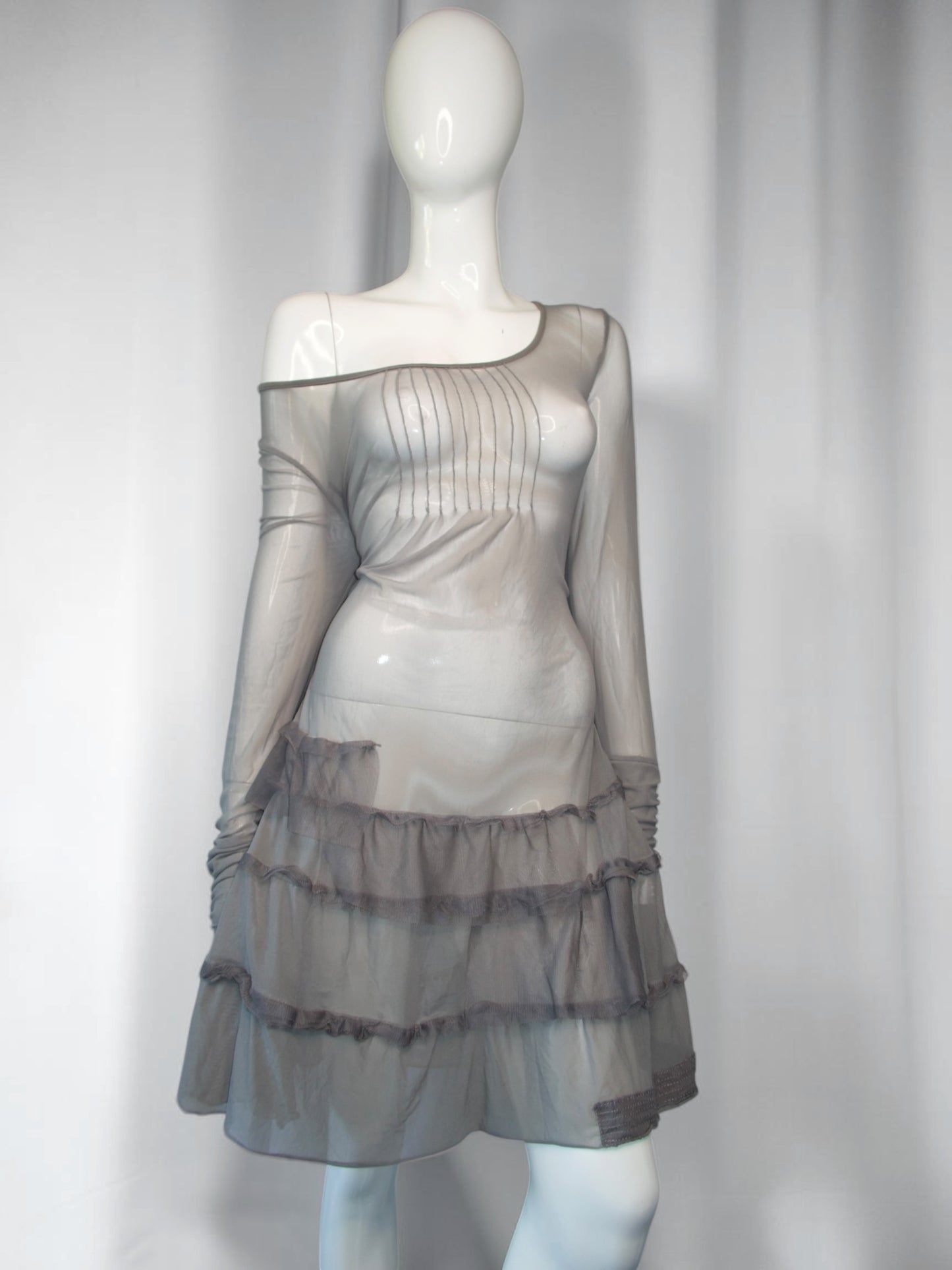 + Mesh Grey dress +
