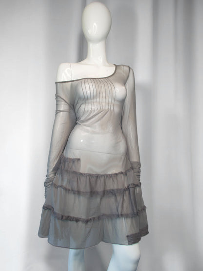 + Mesh Grey dress +