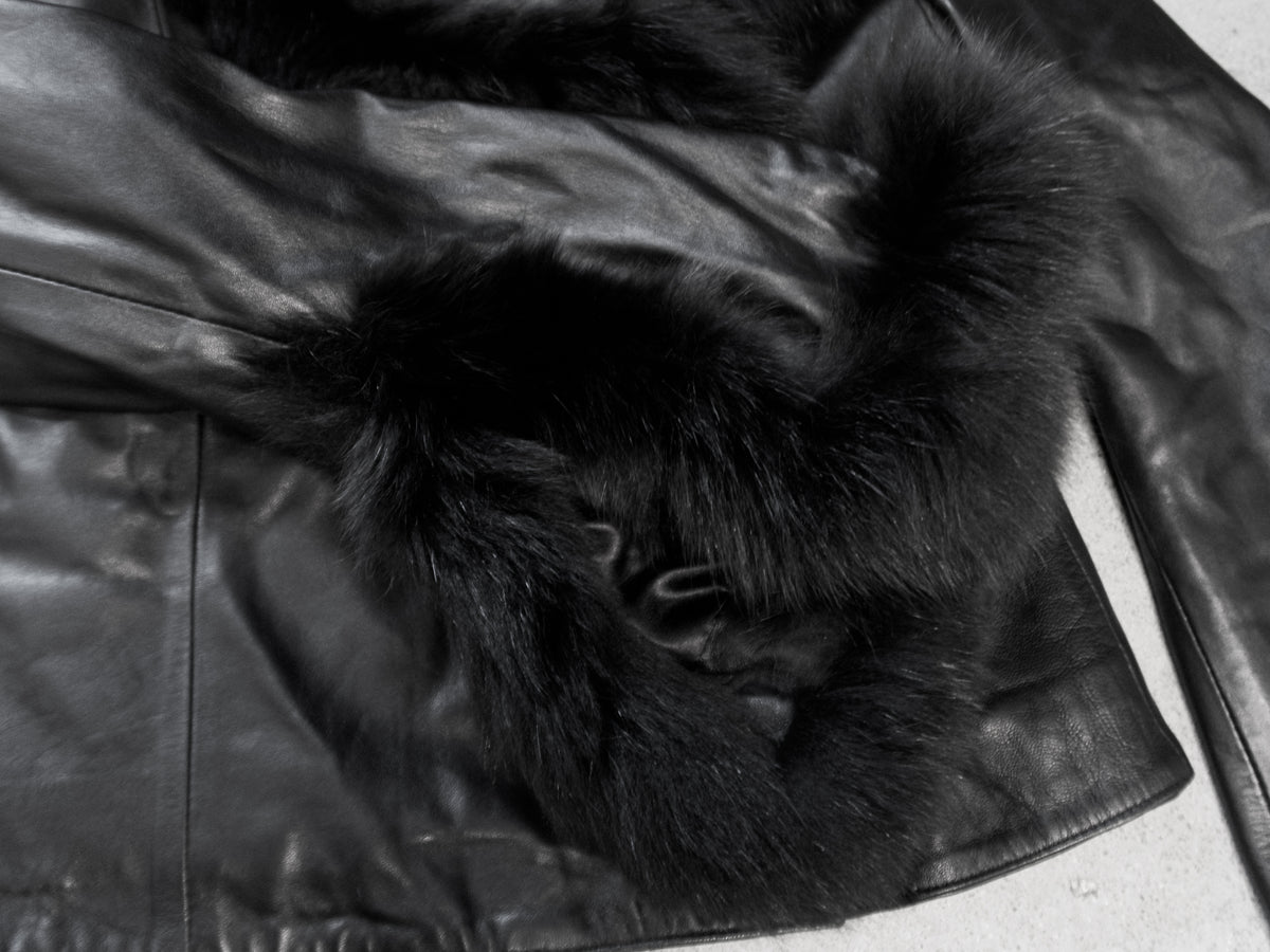 + Asymmetrical real leather jacket +