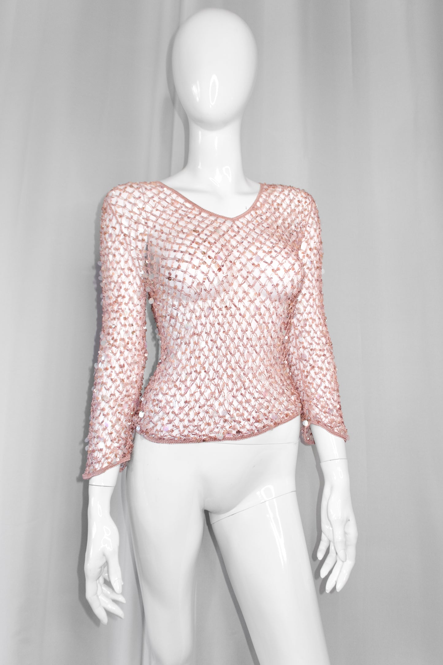 + Sequin net knit +