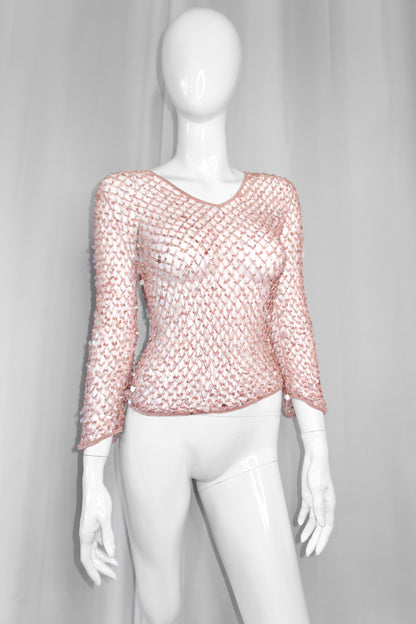 + Sequin net knit +
