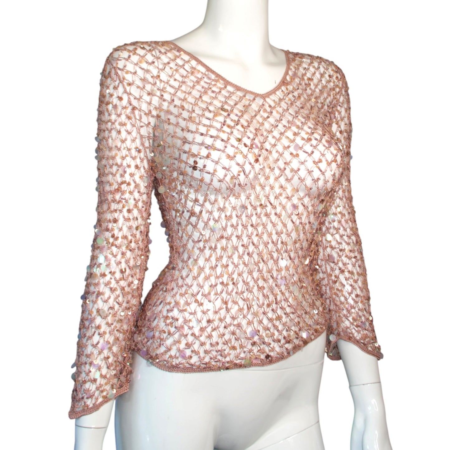+ Sequin net knit +