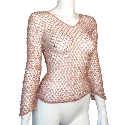 + Sequin net knit +