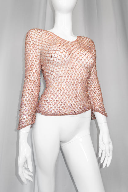 + Sequin net knit +