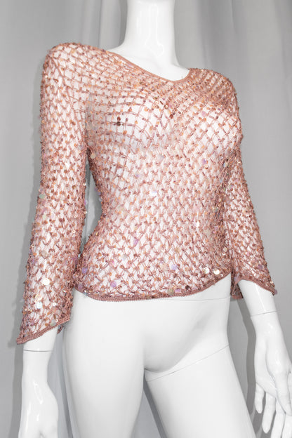 + Sequin net knit +