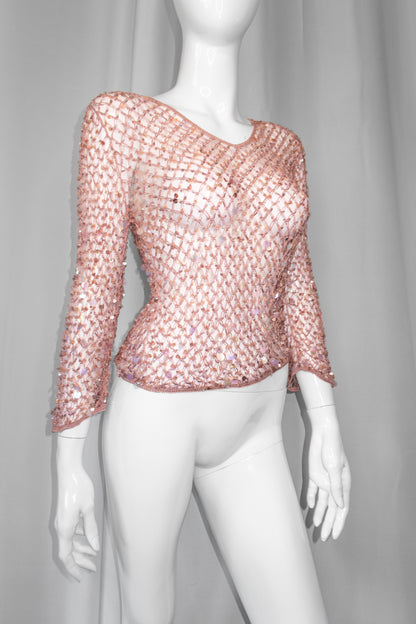 + Sequin net knit +