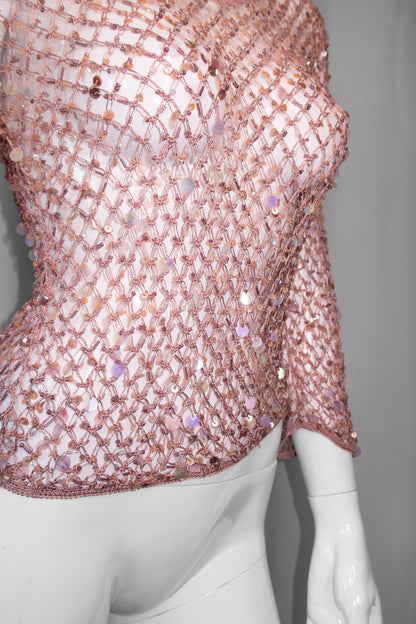 + Sequin net knit +