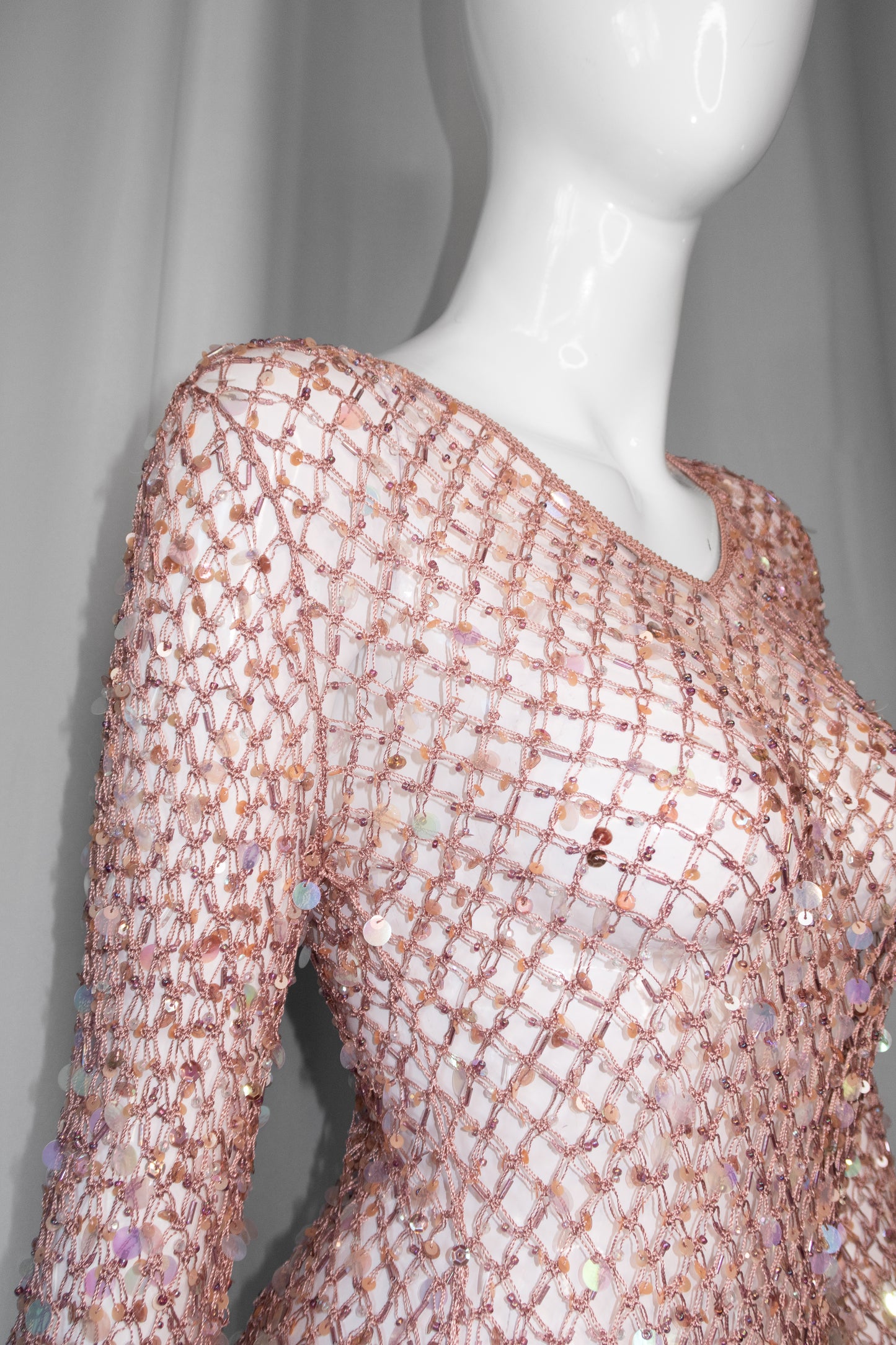 + Sequin net knit +