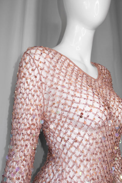 + Sequin net knit +