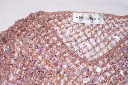+ Sequin net knit +