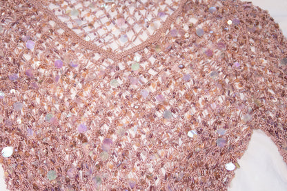 + Sequin net knit +