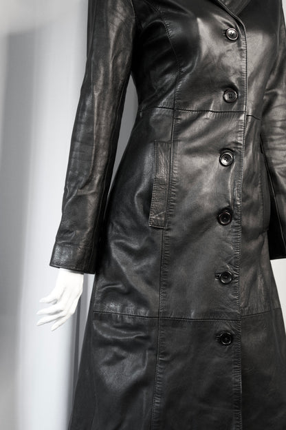 + Long Leather Coat +