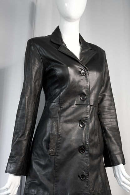 + Long Leather Coat +