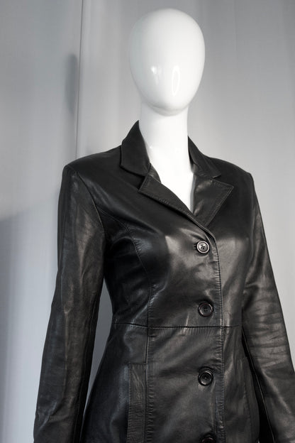 + Long Leather Coat +