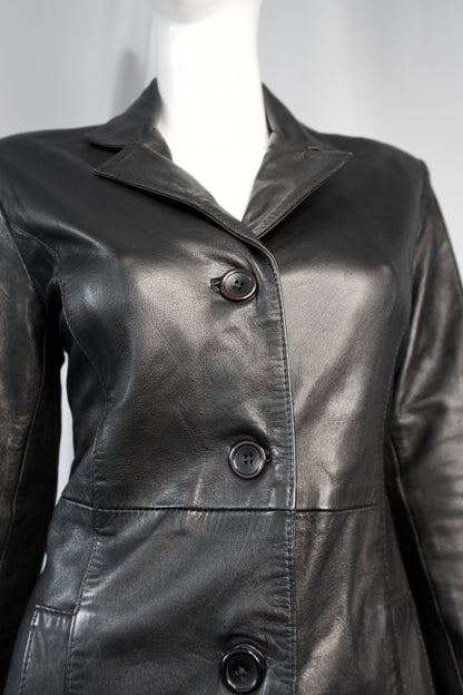 + Long Leather Coat +