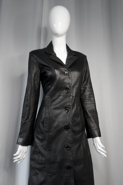 + Long Leather Coat +