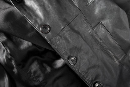 + Long Leather Coat +