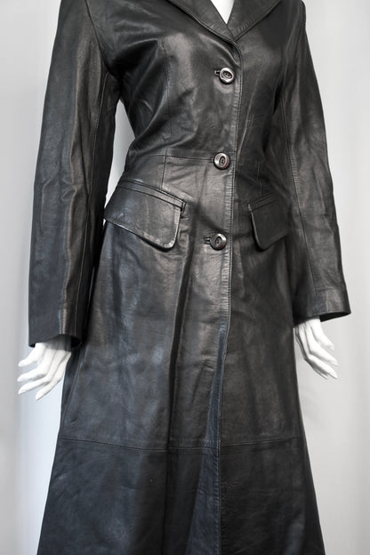 + Long Leather Coat +