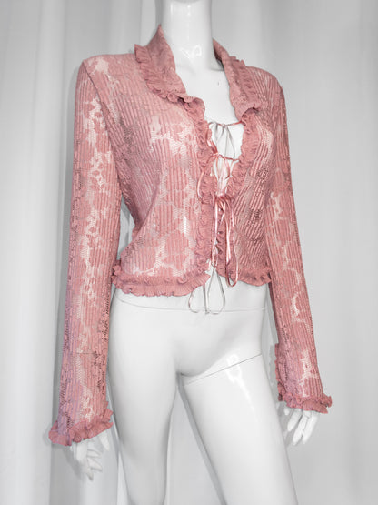 + Pink lace bolero +