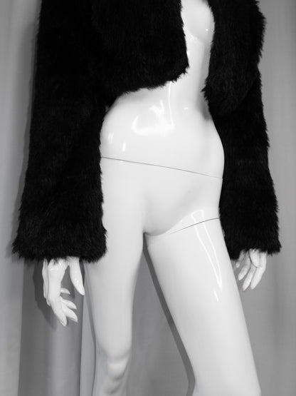 + Cropped Faux Fur Jacket +