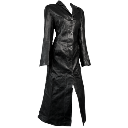 + Long Leather Coat +