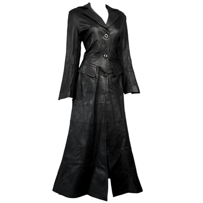 + Long Leather Coat +