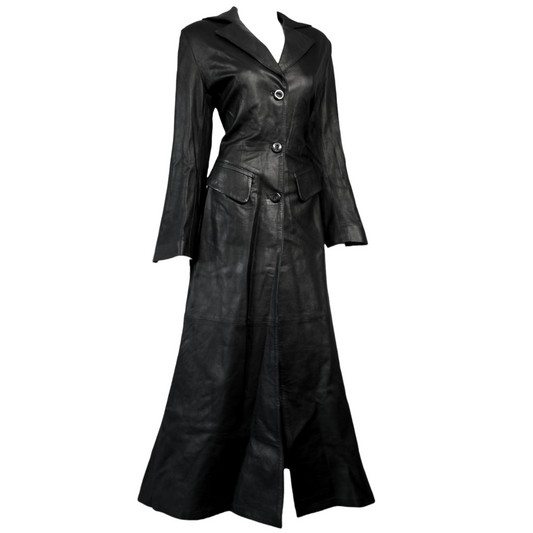 + Long Leather Coat +