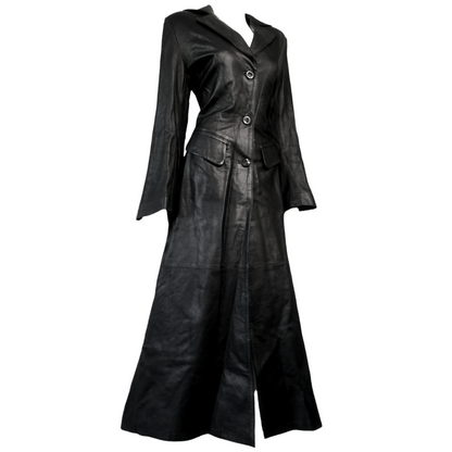 + Long Leather Coat +
