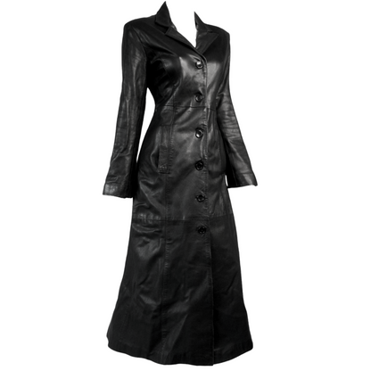 + Long Leather Coat +