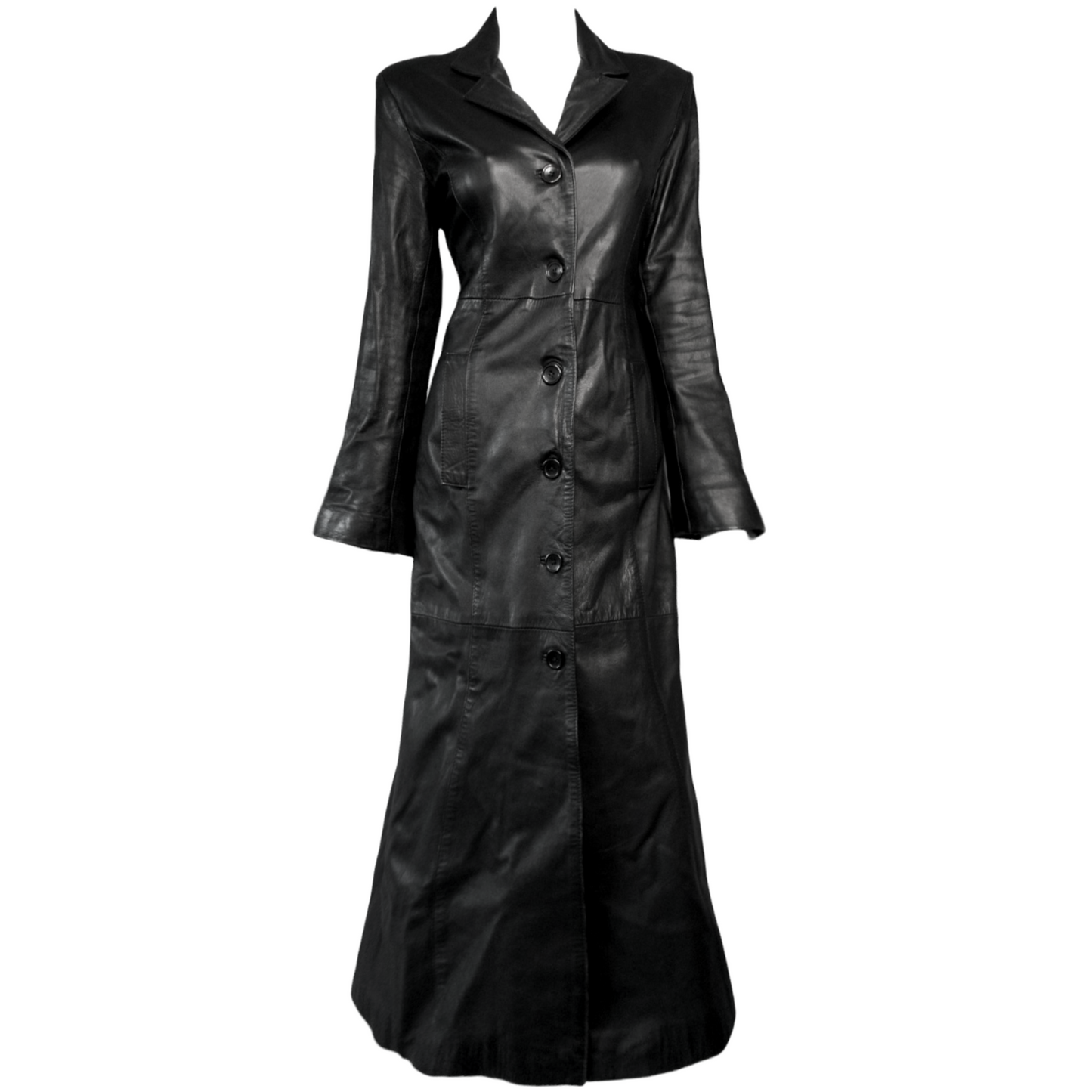 + Long Leather Coat +