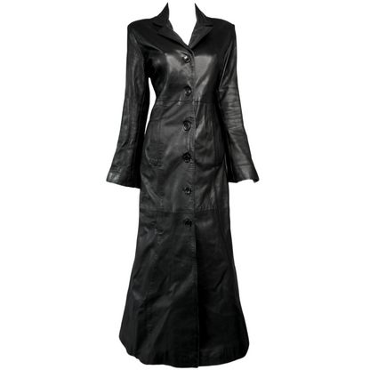 + Long Leather Coat +