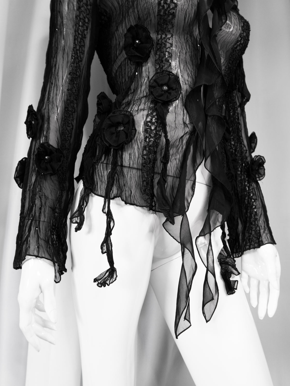 + Mesh flower shirt +