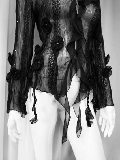+ Mesh flower shirt +