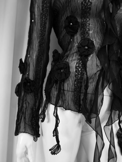 + Mesh flower shirt +