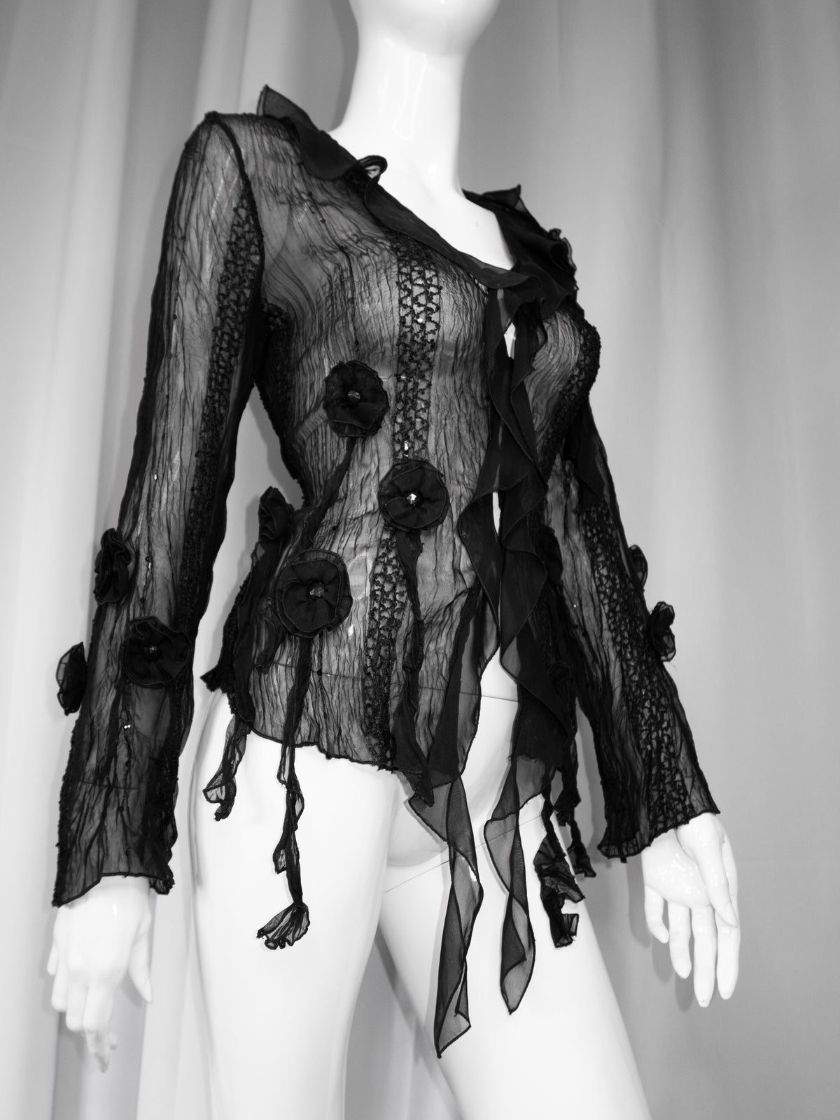 + Mesh flower shirt +