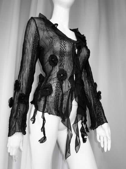 + Mesh flower shirt +