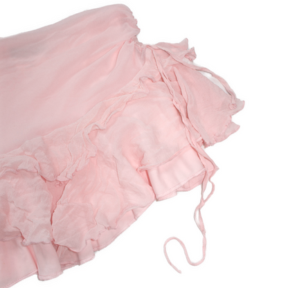 + Silk asymmetrical mini skirt +