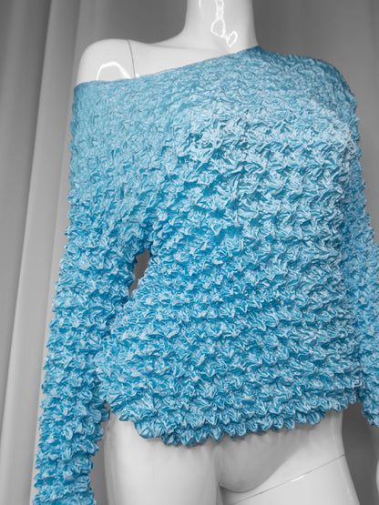 + Blue textured top +