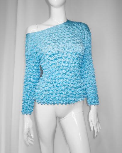 + Blue textured top +