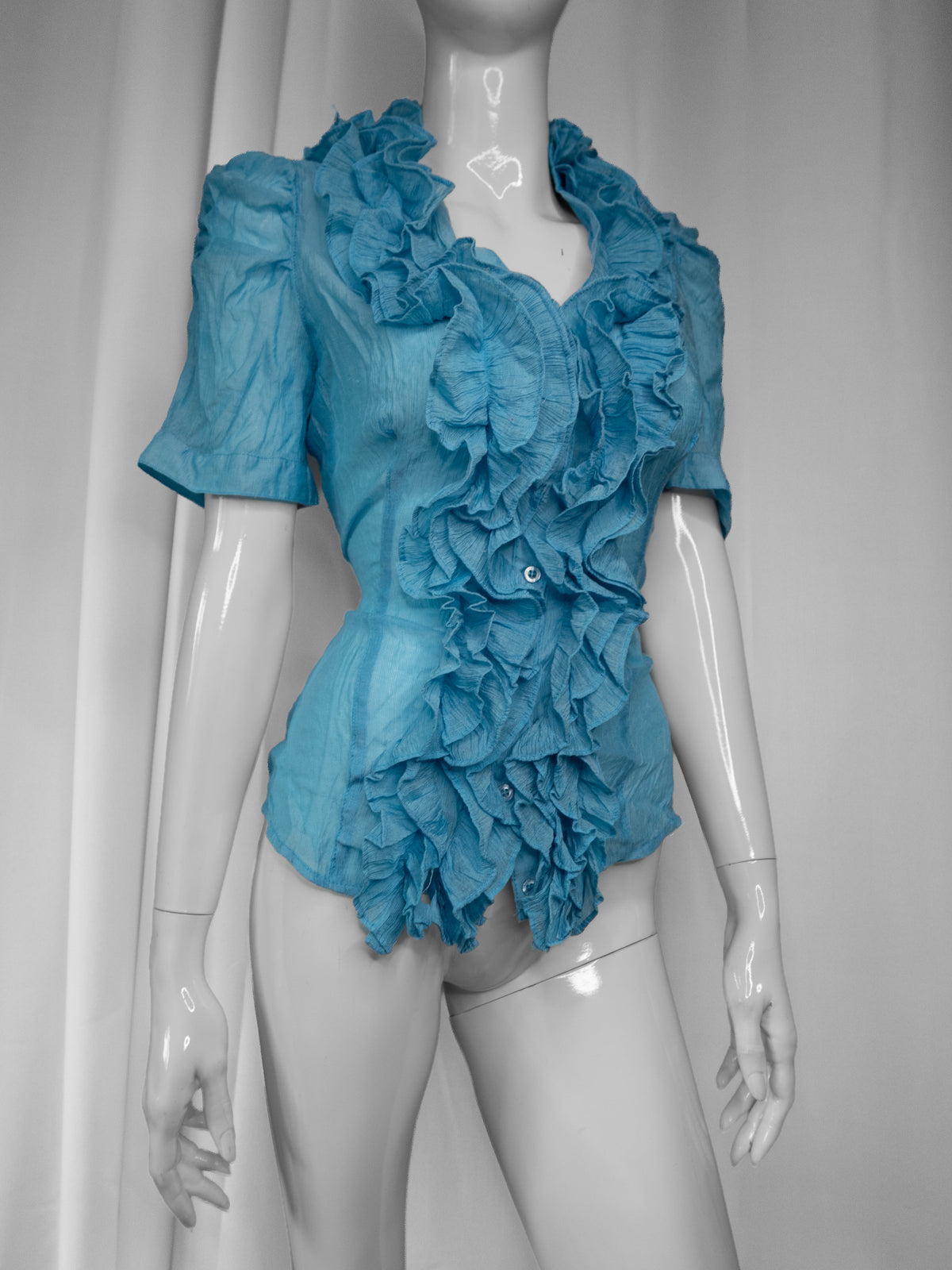 + Silk blue shirt +