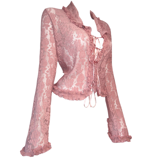 + Pink lace bolero +
