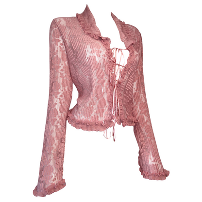 + Pink lace bolero +