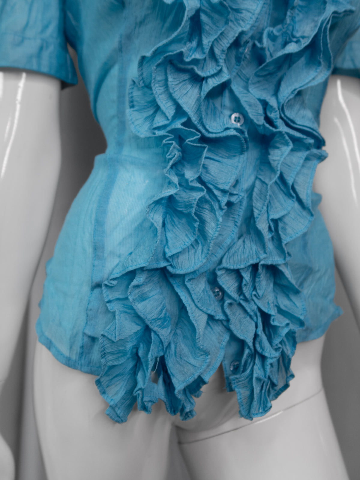 + Silk blue shirt +