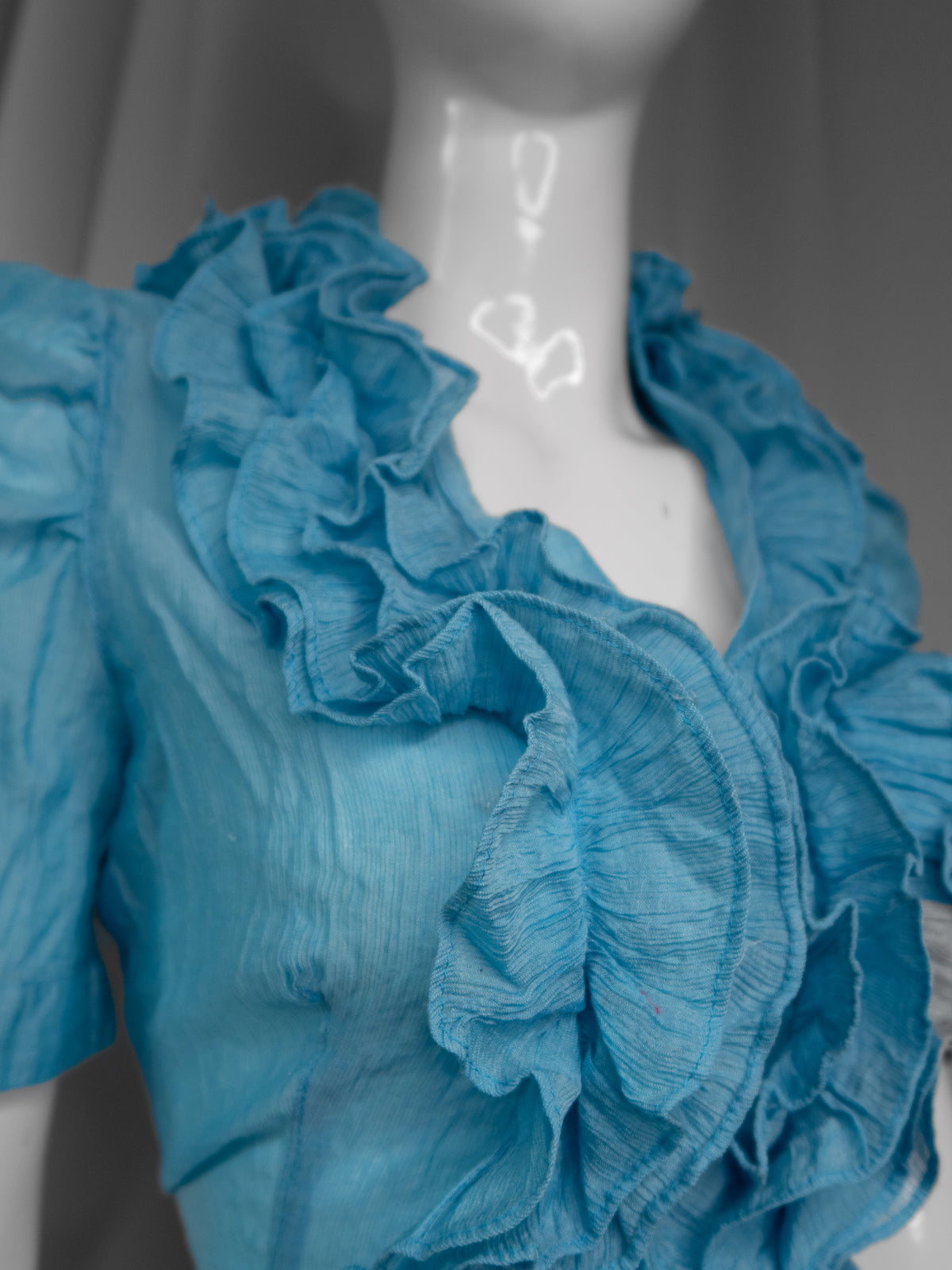 + Silk blue shirt +