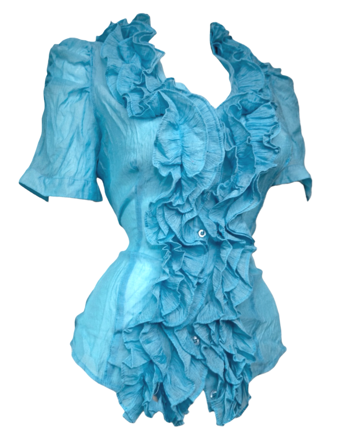 + Silk blue shirt +